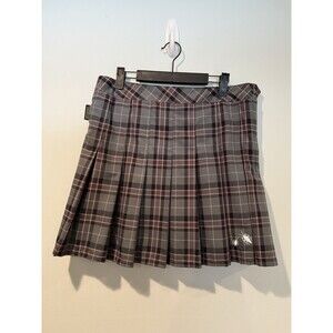 Beetlejuice Plaid Pleated Skort Women Medium Goth Punk Astrid Schoolgirl Cosplay